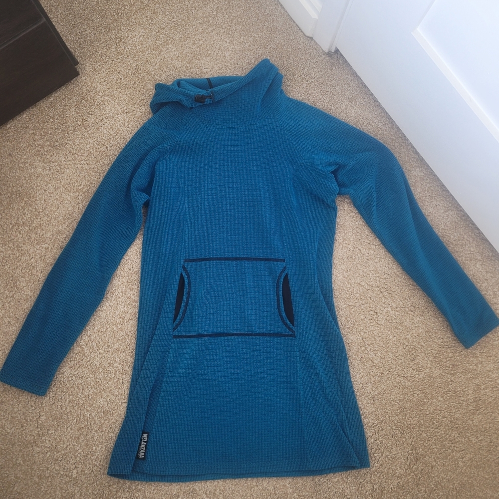 Melanzana Microgrid dress size Medium color Marine Blue